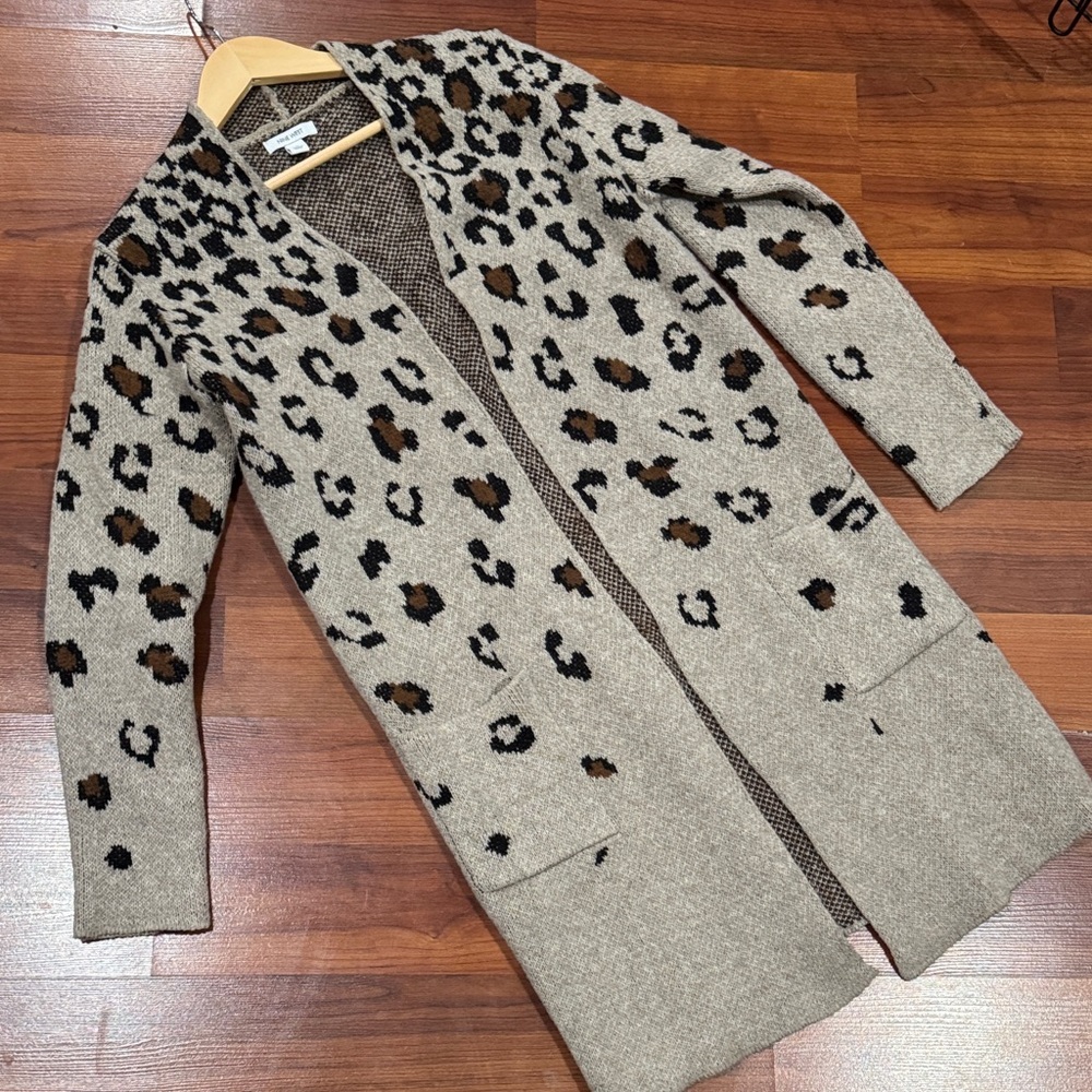 Nine West Brown and Cream Knit Cardigan